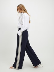 River Island Blue Crochet Side Stripe Joggers - Image 2 of 4