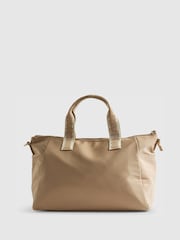 River Island Brown Cabin Size Logo Holdall - Image 4 of 6