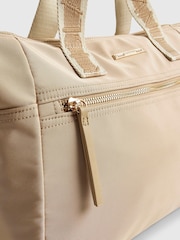 River Island Brown Cabin Size Logo Holdall - Image 6 of 6