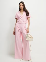 River Island Kamskjellkrage Avkortet Jakke i Linblanding - Bilde 4 av 4