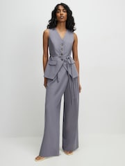 River Island Wrap Tie Detail Wide Leg Trousers - Imagen 3 de 4