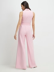 River Island Scallop Linen Blend Jumpsuit - Imaginea 2 din 4