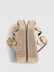 River Island Gold Ring Buckle Strap Wedge Sandals - Image 4 of 5