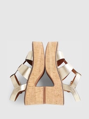 River Island Gold Fisherman Cork Platform Sandals - Image 6 of 6