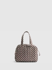 River Island Brown Polka Dot Quilted Holdall Bag - Image 3 of 6
