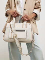 River Island Brown Webbing Front Tote Bag - Image 1 of 6