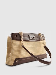 River Island Brown Raffia Chain Handle Shoulder Bag - Image 3 of 5