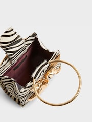 River Island Black Zebra Metal Detail Grab Bag - Image 4 of 5