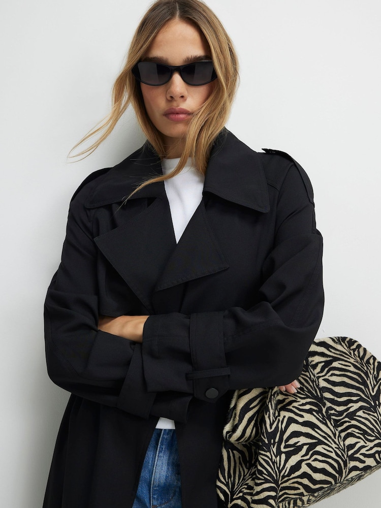River Island Belted Longline Trench Coat - Image 4 of 4 River Island Belted Longline Trench Coat - Image 4 of 4