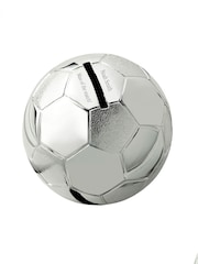 Personalised Silver Plated Football Piggy Bank by Treat Republic - Image 5 of 5
