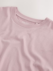 Rose pâle - Coupe ample - T-shirt en coton Essential Col rond - Image 6 de 7