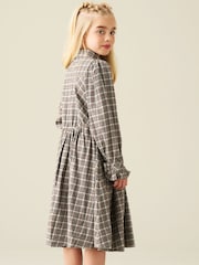 Angel & Rocket Brown Marcia Check Shirt Dress - Image 2 of 6