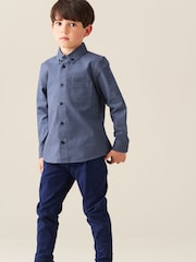 Angel & Rocket Blue Nico Micro Check Shirt - Image 2 of 7