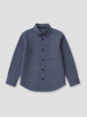 Angel & Rocket Blue Nico Micro Check Shirt - Image 6 of 7