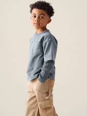 Asul - Angel & Rocket Kyle Layered Sweatshirt - Larawan 2 ng 7