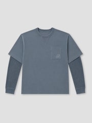 Asul - Angel & Rocket Kyle Layered Sweatshirt - Larawan 6 ng 7