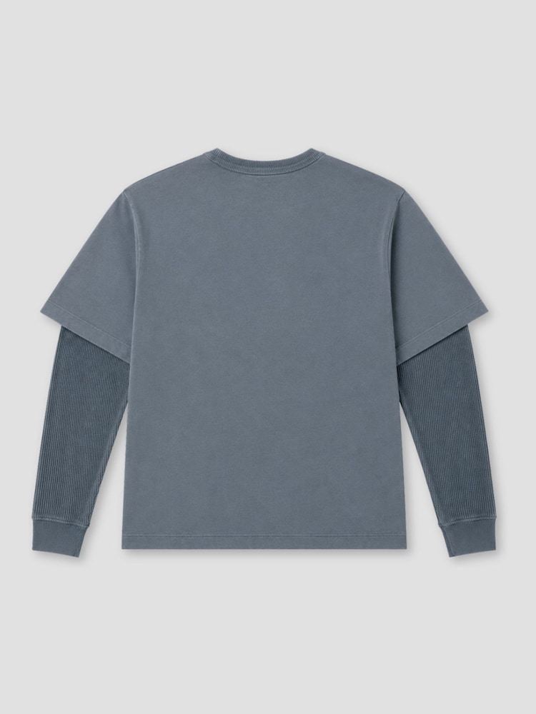 Asul - Angel & Rocket Kyle Layered Sweatshirt - Larawan 7 ng 7