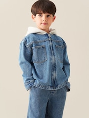 Angel & Rocket Sid Hooded Denim Jacket - 6суретінің 1 суреті