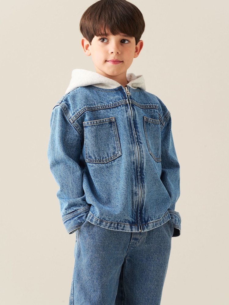 Angel & Rocket Sid Hooded Denim Jacket - 6суретінің 1 суреті