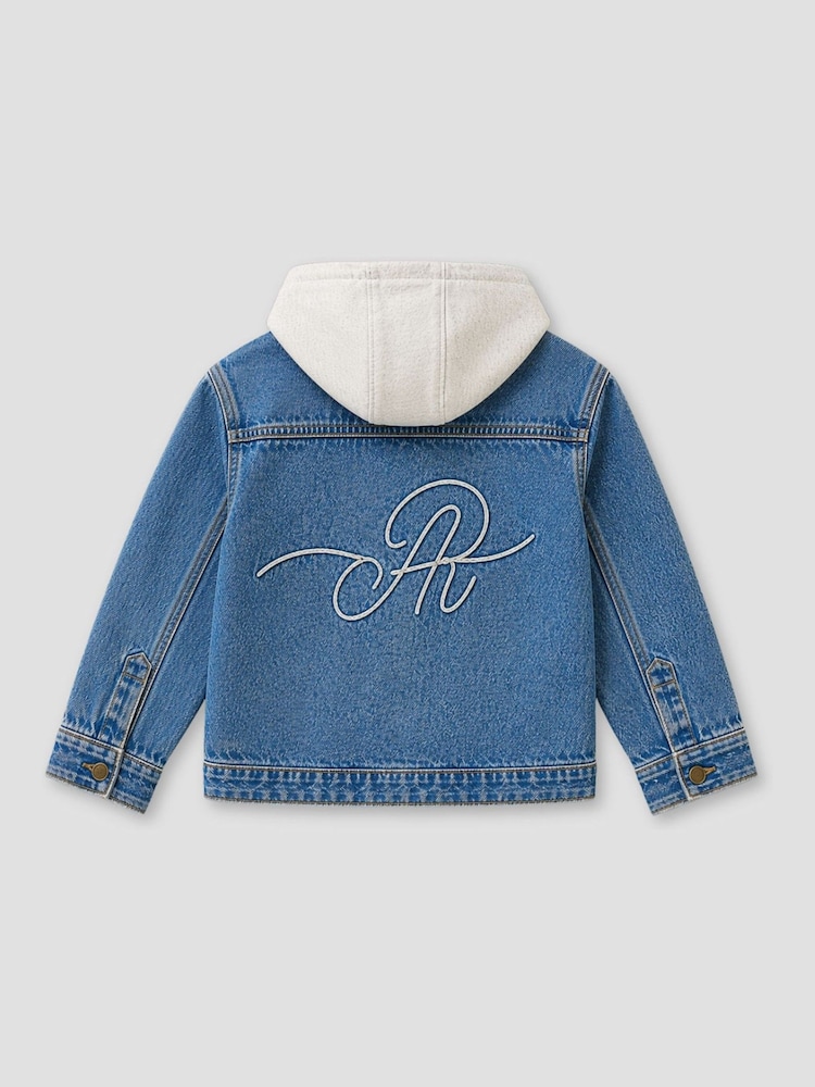 Angel & Rocket Blue Sid Hooded Denim Jacket - Image 8 of 8 Angel & Rocket Blue Sid Hooded Denim Jacket - Image 8 of 8
