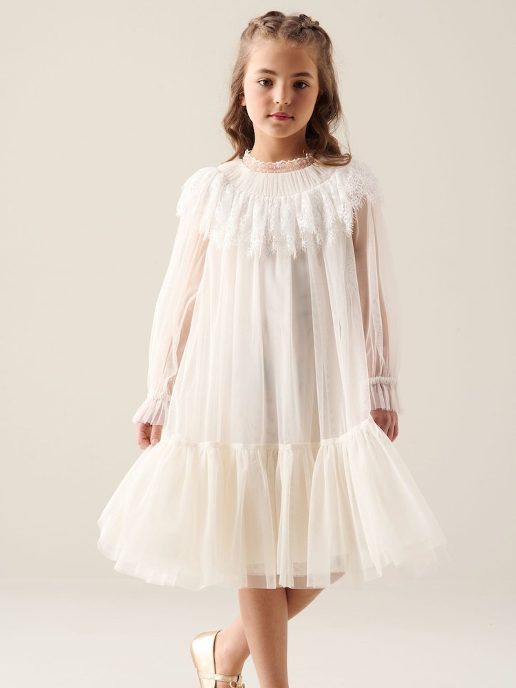 Angel & Rocket White Beau Mesh Dress - Image 1 of 5