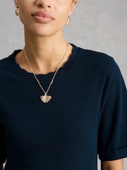 White Stuff Blue Shay Jersey Mix Dress - Image 4 of 6