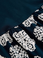 White Stuff Blue Shay Jersey Mix Dress - Image 6 of 6