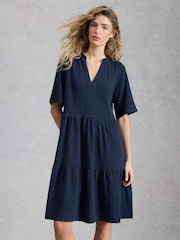 White Stuff Blue Sophia Jersey Dress - Image 1 of 6