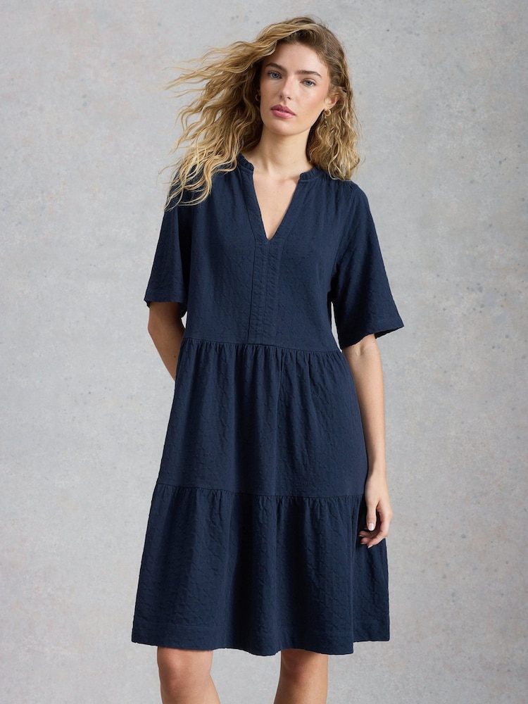 White Stuff Blue Sophia Jersey Dress - Image 1 of 6
