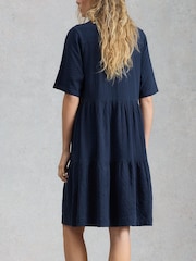 White Stuff Blue Sophia Jersey Dress - Image 2 of 6