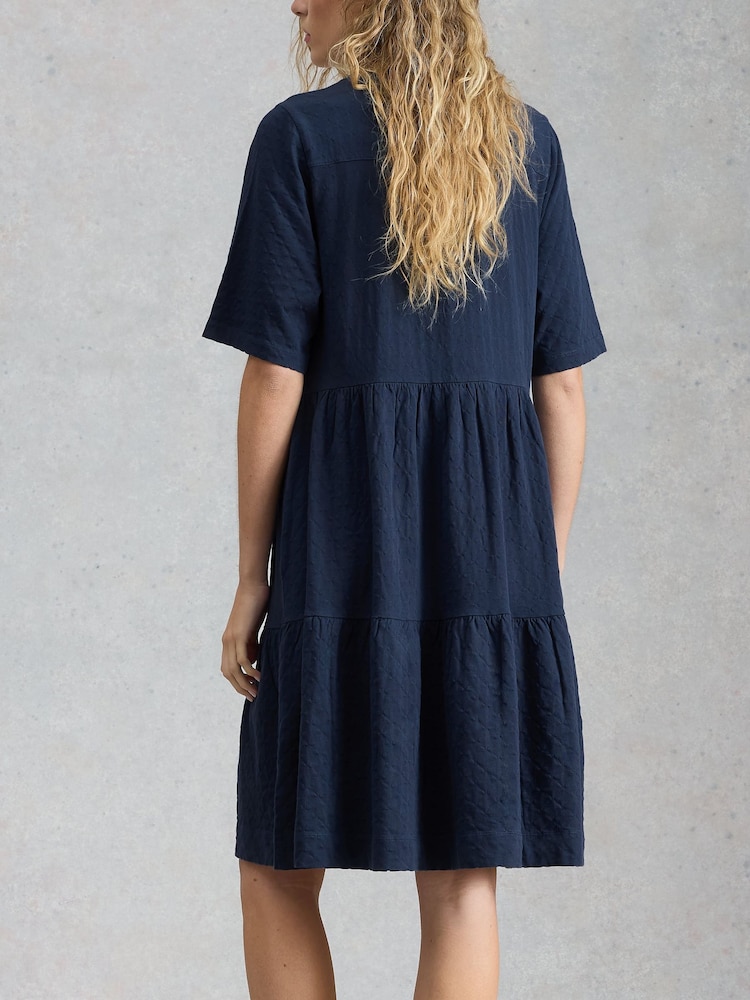White Stuff Blue Sophia Jersey Dress - Image 2 of 6