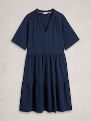 White Stuff Blue Sophia Jersey Dress - Image 5 of 6