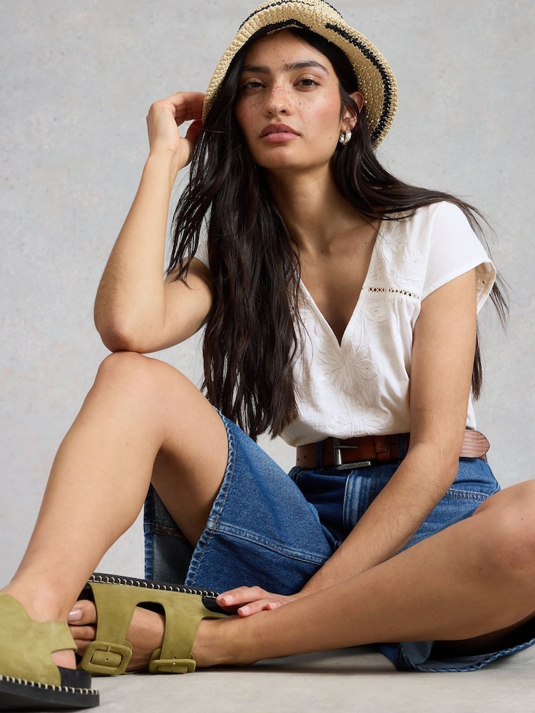 White Stuff White Fliss Floral Top - Image 2 of 6