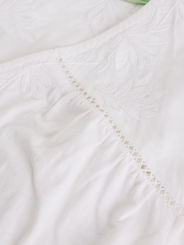 White Stuff White Fliss Floral Top - Image 6 of 6