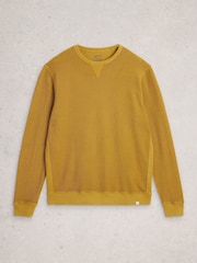 White Stuff Yellow Sidmouth Crew Neck Jumper - Image 5 of 6
