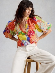 White Stuff Yellow Bex Cotton Top - Image 1 of 5