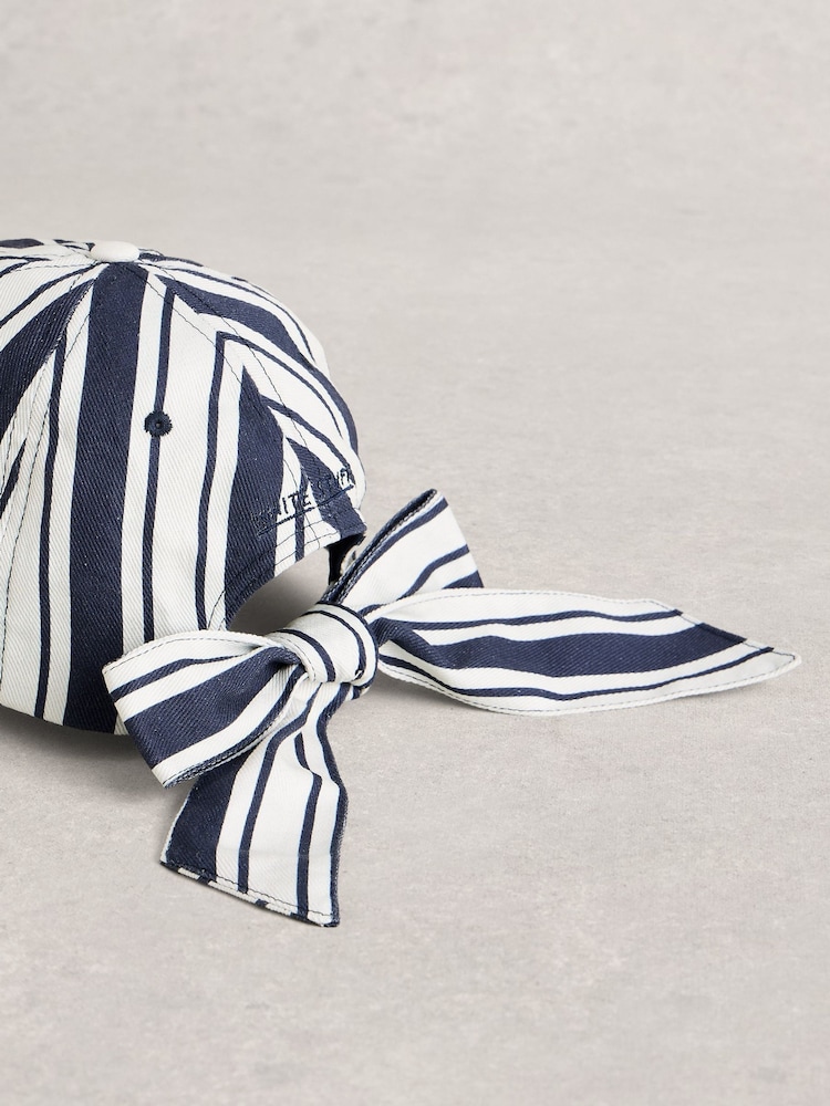 White Stuff White Bow Detail Baseball Cap - Image 2 of 2