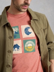 White Stuff Pink Abersoch Camel Graphic T-Shirt - Image 4 of 6