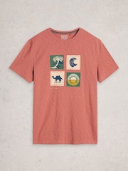 White Stuff Pink Abersoch Camel Graphic T-Shirt - Image 5 of 6