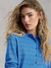 White Stuff Blue Lois Sttich Cardigan - Image 2 of 6