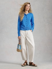 White Stuff Blue Lois Sttich Cardigan - Image 3 of 6