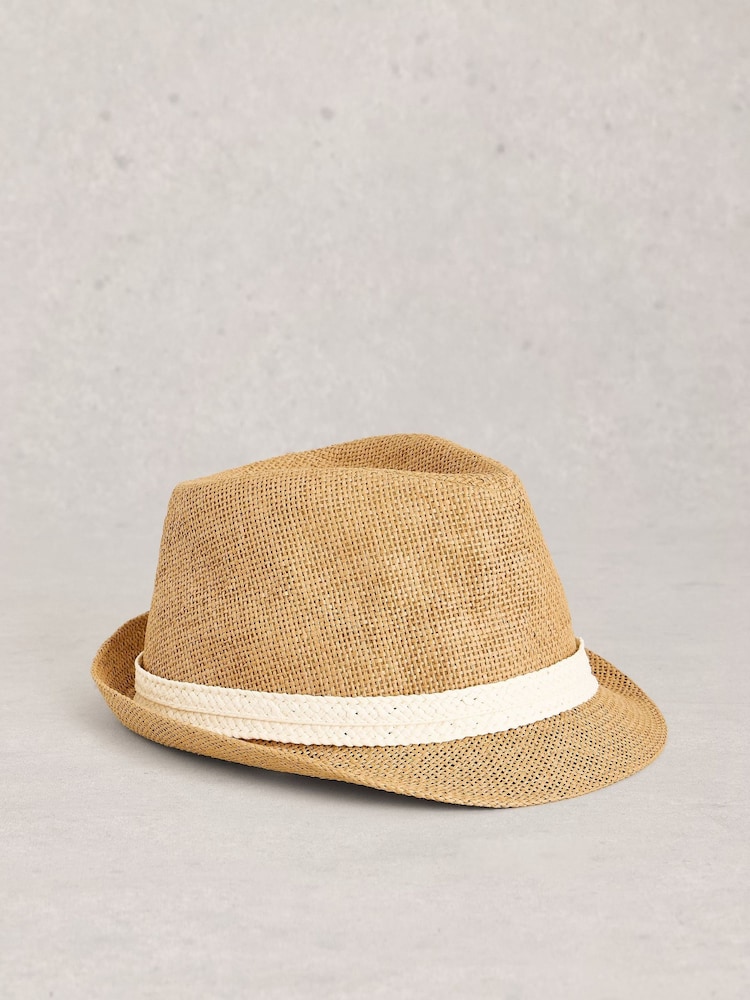 White Stuff Light Natural Trilby Hat - Image 1 of 2