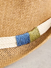 White Stuff Light Natural Trilby Hat - Image 2 of 2