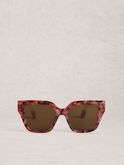 White Stuff Pink Oversized Cat Eye Sunglasses - Image 2 of 4