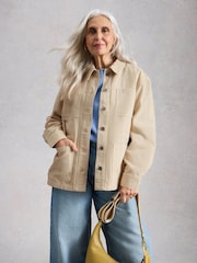 White Stuff Natural Petite Luna Denim Jacket - Image 1 of 6
