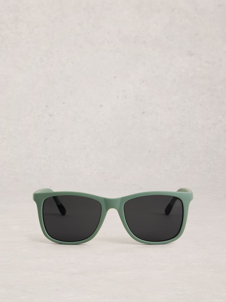 White Stuff Green Wayfarer Sunglasses - Image 1 of 4