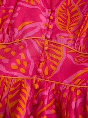 White Stuff Pink Leela Midi Dress - Image 6 of 6