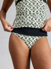 White Stuff Black Reversible Fold Down Bikini Bottoms - Image 1 of 7