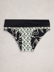 White Stuff Black Reversible Fold Down Bikini Bottoms - Image 5 of 7