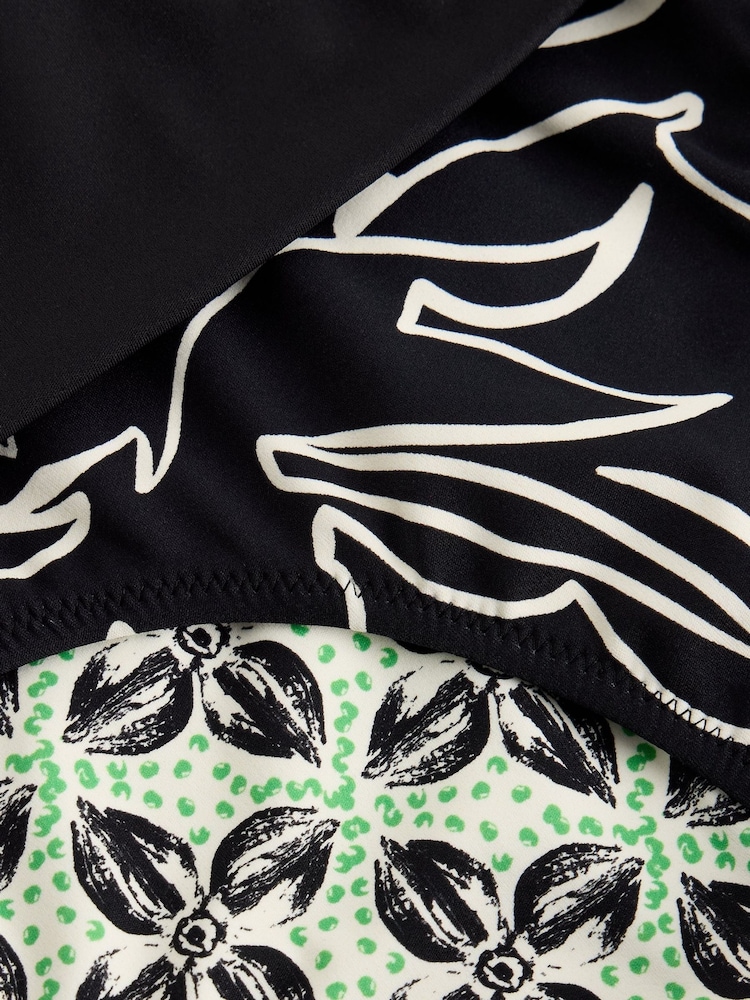 White Stuff Black Reversible Fold Down Bikini Bottoms - Image 7 of 7